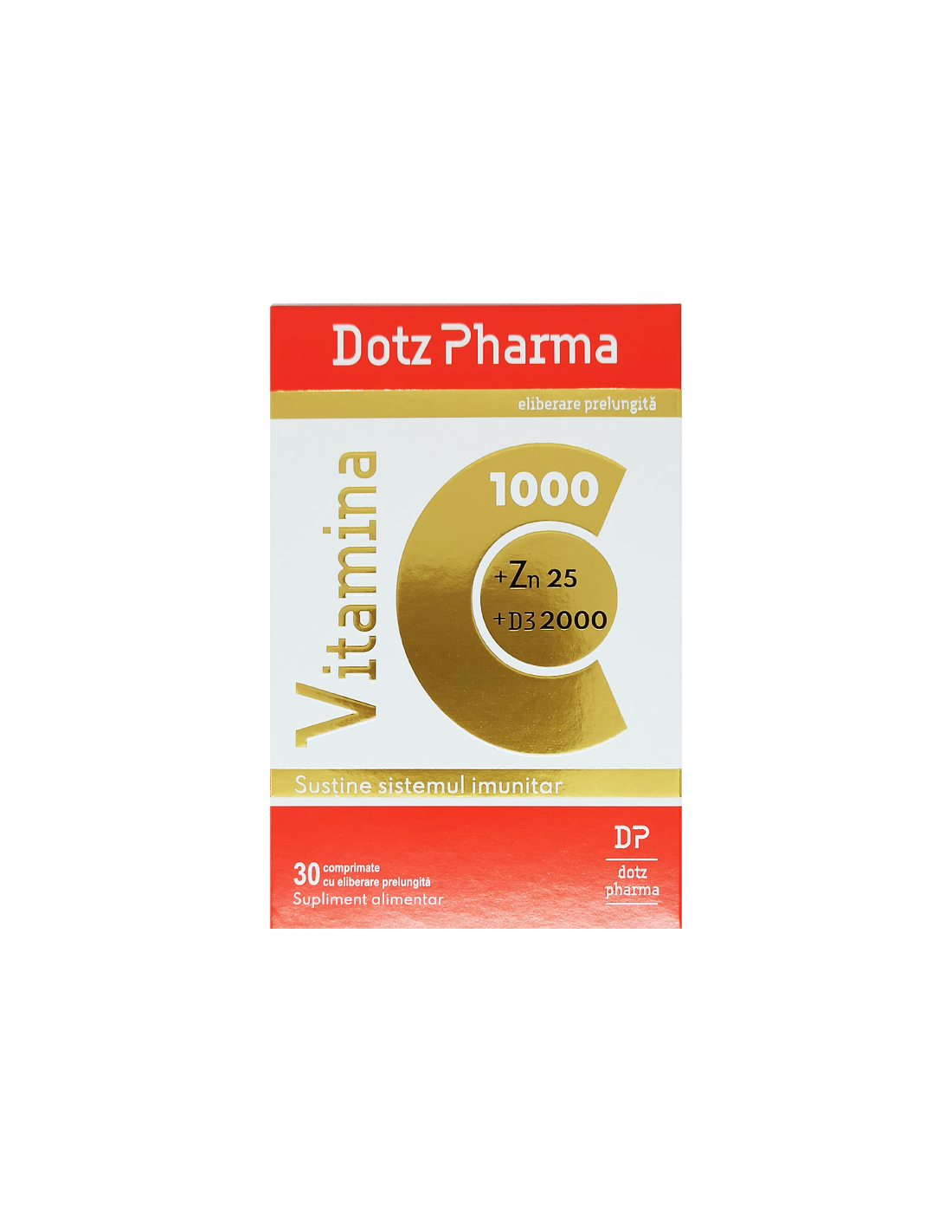 Vitamina C 1000mg Zn 25mg D3 2000UI 30 Comprimate Cu Eliberare