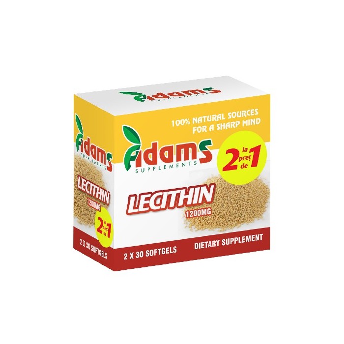 Adams Lecitina 1200mg x 30 tb (duo pack)