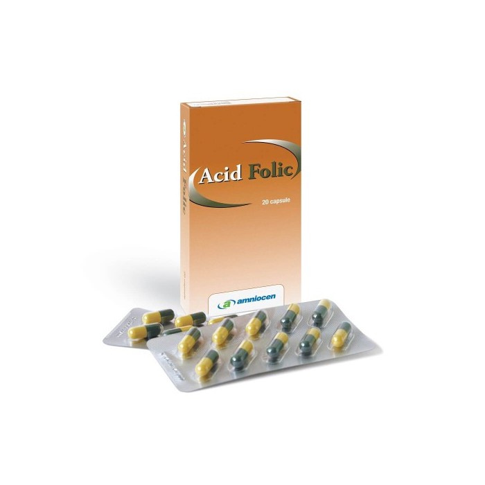 Acid folic, 20 de capsule, Amniocen