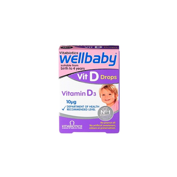 Wellbaby Vitamin D picaturi, 30 ml, Vitabiotics