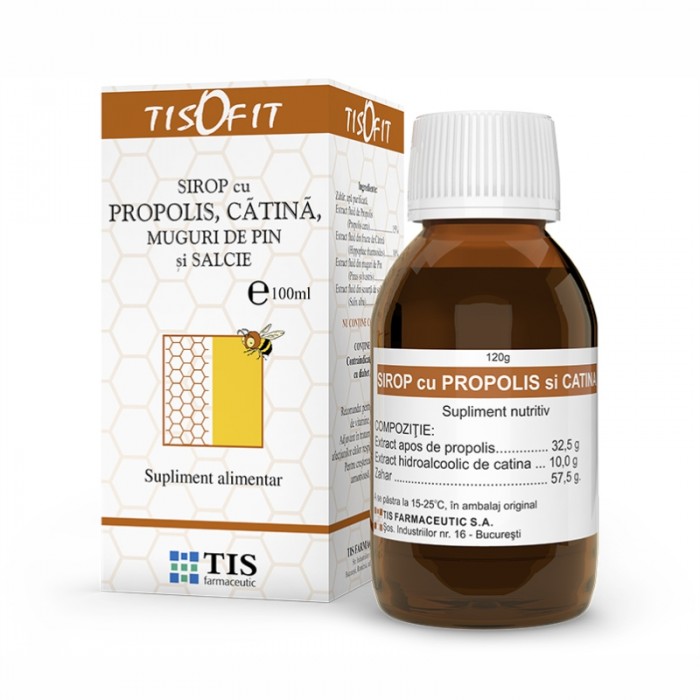 Tisofit Sirop Propolis Si Catina, 100 ml, Tis