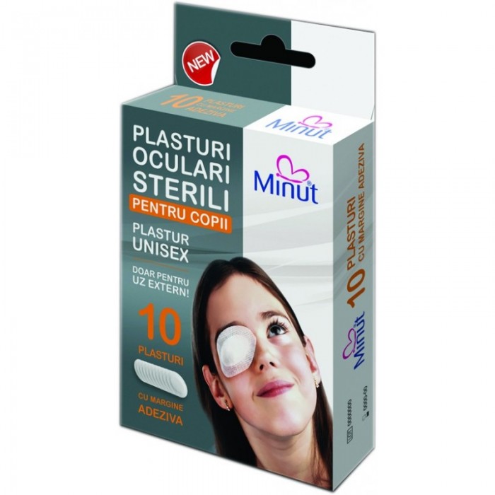 Plasturi oculari pentru copii, 10 bucati, Minut