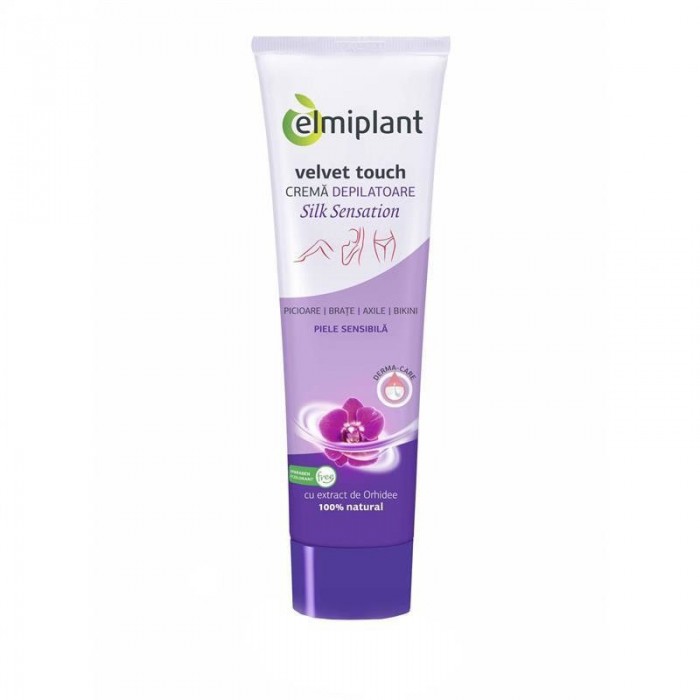 Crema depilatoare Silk Sensation pentru piele sensibila, 150 ml, Elmiplant