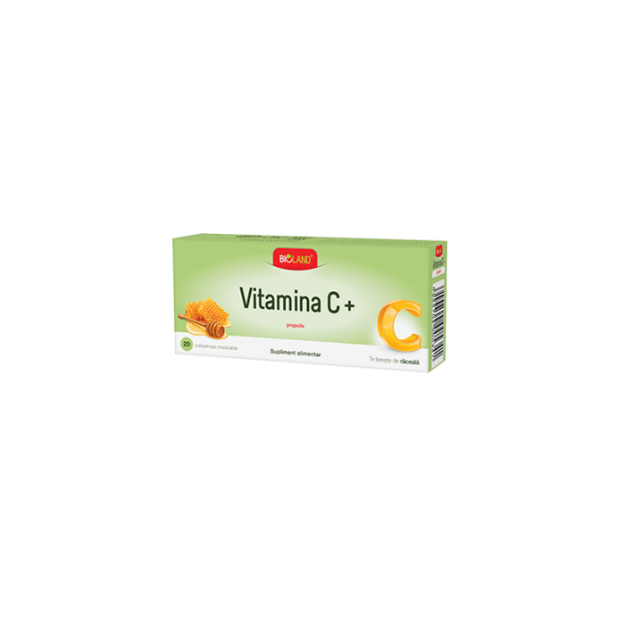 Vitamina C cu propolis 180 mg, 20 de comprimate masticabile, Biofarm