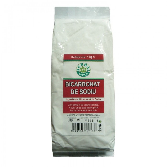 Bicarbonat de sodiu, 1kg, Herbavit