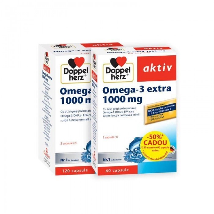 Aktiv Omega-3 Extra 1000 mg x 12060 capsule, Doppelherz