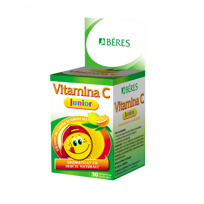 Vitamina C Junior, 30 cpr masticabile, Beres