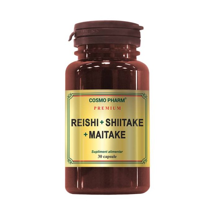 Reishi shiitake maitake premium x 30 cps