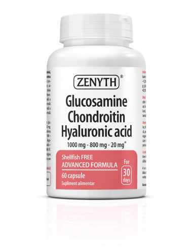 Glucosamine chondroitin acid hyaluronic acid, 60 capsule, Zenyth