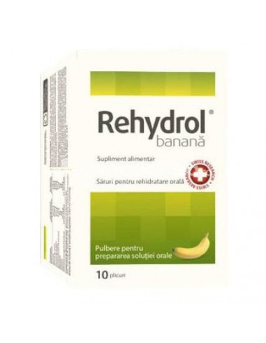 Rehydrol banana, 10plicuri, MBA Pharma