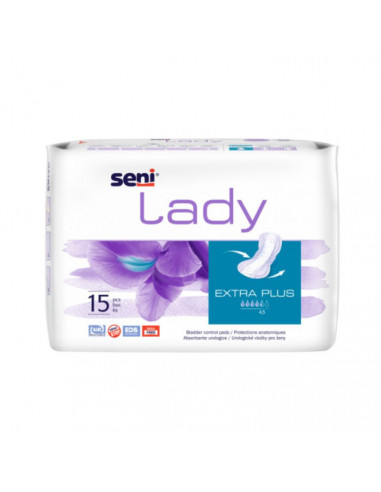 Seni lady slim extra plus tampoane incontinenta, 15 bucati, TZMO S.A.