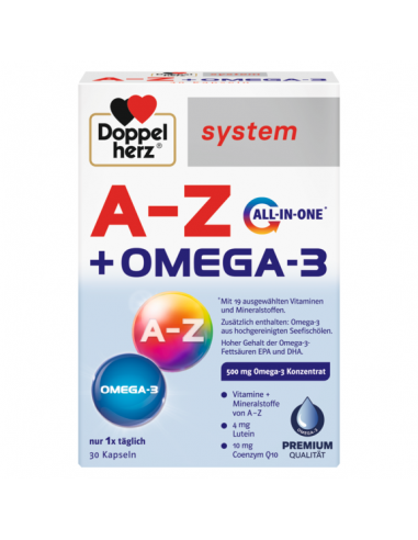 System A-Z + Omega 3, 30 capsule, Queisser Pharma
