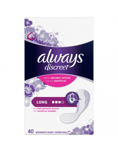 Always discreet liners large, 40 bucati, PROCTER & GAMBLE