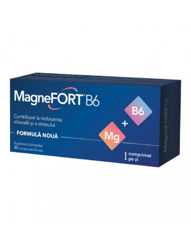 Magnefort B6, 30 comprimate filmate, Biofarm SA Romania