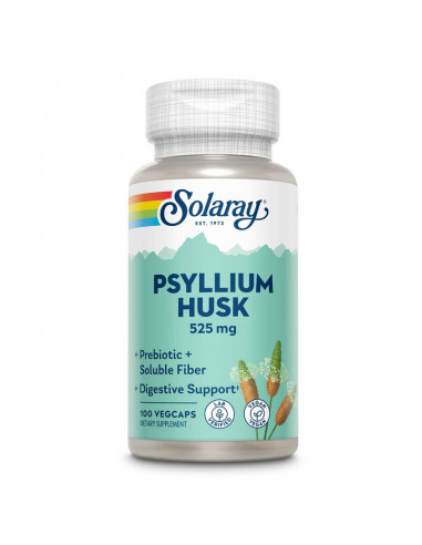 Psyllium Husk 525mg, 100 capsule vegetale, Secom