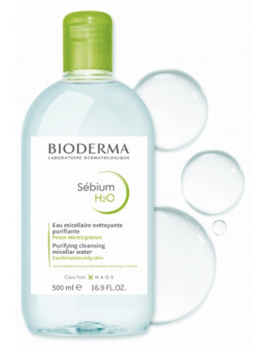 Bioderma H2O sebium sol. micelara, 500ml, BIODERMA