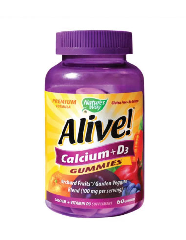 Alive Calcium + D3 gummies, 60 jeleuri, Secom