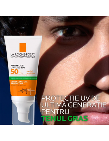 Anthelios Xl Spf 50 Gel-Crema Pentru Fata Cu Efect Uscat, 50 Ml, La Roche-Posay