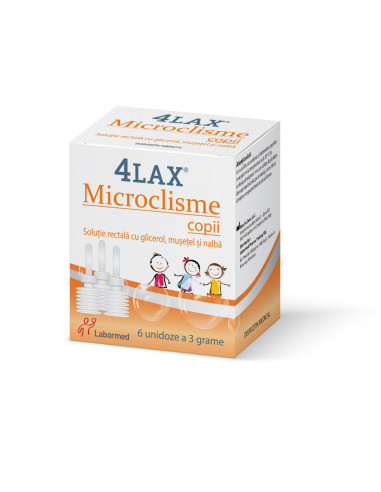 Microclisme pentru copii 4LAX, 6 unidzoze, Labormed Pharma Trading