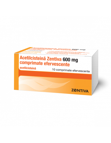 Acetilcisteina Zentiva 600mg x 10cp.eff, Zentiva Sa (Romania)