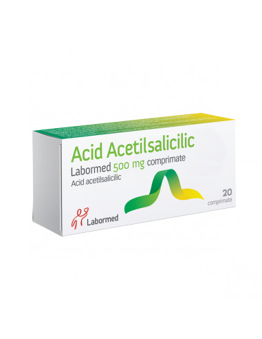 Acid acetilsalicilic 500mg, 20cpr, Labormed Pharma Trading