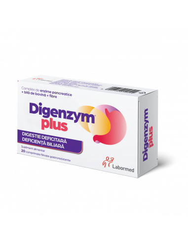 Digenzym plus fara zahar, 20 comprimate, Labormed Pharma Trading