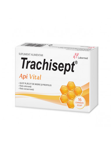 Trachisept api vital cu miere si propolis,16 comprimate, Labormed Pharma Trading