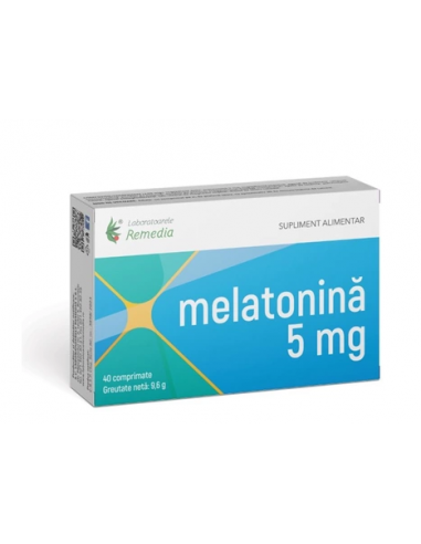 Melatonina 5mg, 40 comprimate, LAB. REMEDIA ROMANIA