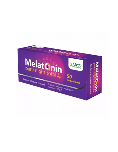 Melatonin pure night total 5mg, 50 comprimate, Adya Green Pharma