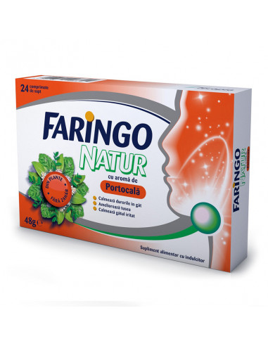 Faringonatur portocale, 24 comprimate de supt, Terapia