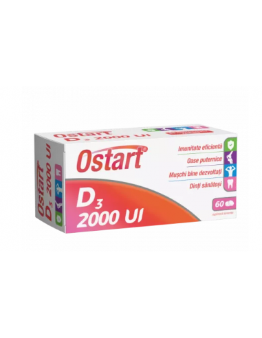 Ostart D3 2000 ui, 60 comprimate, FITERMAN PHARMA S.R.L. - ROMANIA