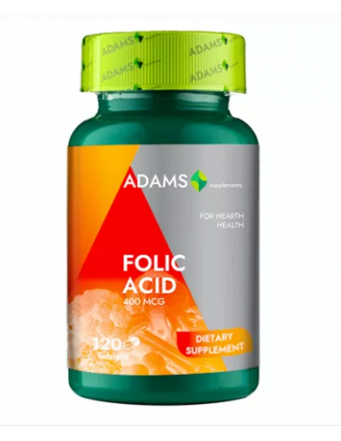 Acid folic 400mcg, 120 tablete, ADAMS