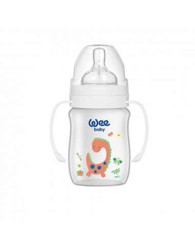 Biberon 150ml gura larga si maner - cod 137, Wee Baby