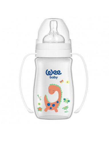 Biberon 250ml gura larga si maner - cod 138, Wee Baby