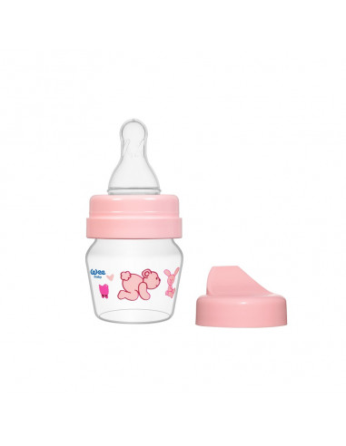 Paharut 30 ml copii plastic cu tetina rotunda - cod 778, Wee Baby