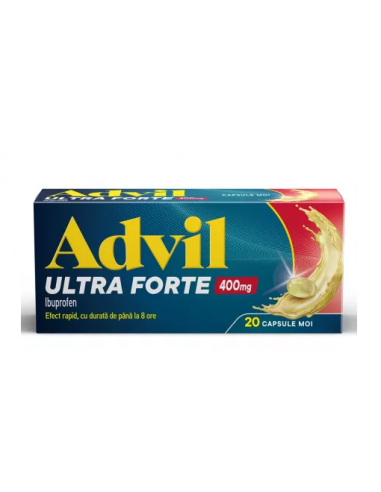 Advil Ultra Forte 400mg, 20 capsule moi-PE, GLAXOSMITHKLINE PHARMACEUTICALS