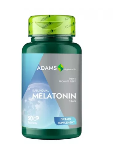 Pachet Melatonina 3mg, 100tablete, Adams