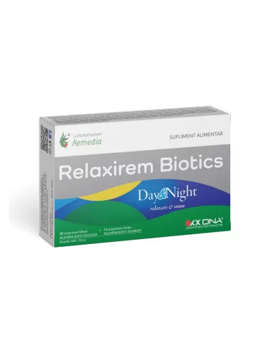 Relaxirem biotics day&night, 30 comprimate + 15 comprimate, LAB. REMEDIA ROMANIA