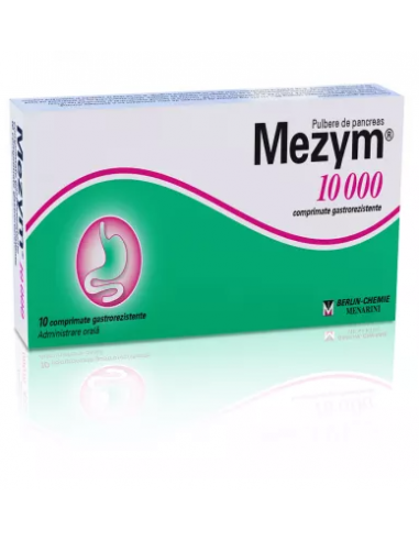 Mezym Forte 10000, 10 comprimate filmate , Berlin Chemie Germania