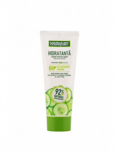 Cosmeplant crema de maini hidratanta cu castravete, 75 ml, Viorica Cosmetics