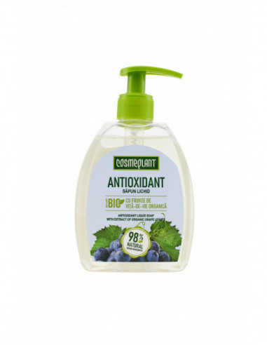 Cosmeplant sapun lichid antioxidant cu frunze de vita-de-vie, 400 ml, Viorica Cosmetics