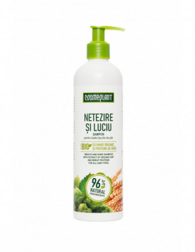 Cosmeplant sampon pentru netezire si luciu, 400 ml, Viorica Cosmetics