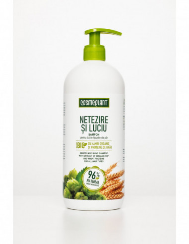 Cosmeplant sampon pentru netezire si luciu, 1000 ml, Viorica Cosmetics