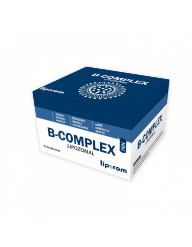 Vitamina B-complex lipozomal, 30 plicuri, Naturali Prod