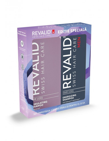 Revalid anti hair loss sampon, 200ml + Revalid hair loss men sampon energizant, 200 ml, EWOPHARMA AG ELVETIA