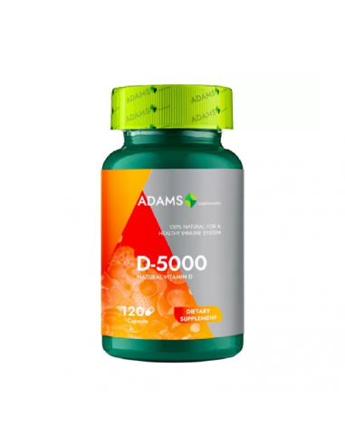 Vitamina D-5000 ui, 30 capsule geltinoase moi, ADAMS