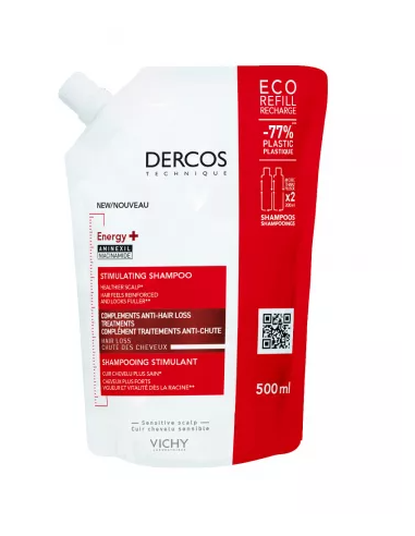 Vichy dercos sampon energy+ cu aminexil ECO, 500ml, LA ROCHE-POSAY LABORAT FRANCE