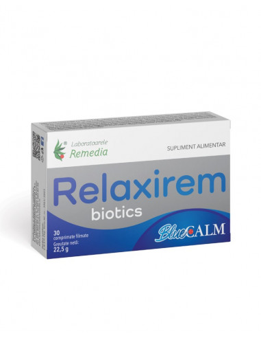 Relaxirem biotics bluecalm, 30 comprimate, LAB. REMEDIA ROMANIA