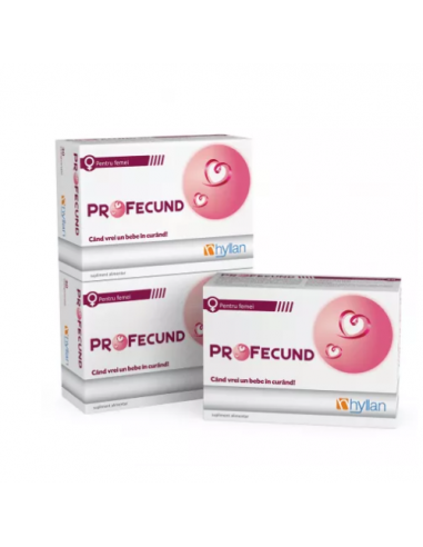 Profecund pachet de 3 cutii la pret de 2 , 30 comprimate, HYLLAN PHARMA