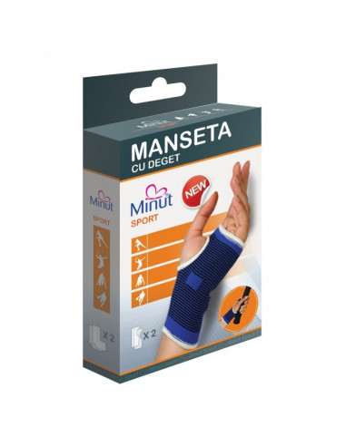 Manseta deget S, 2 bucati, Minut